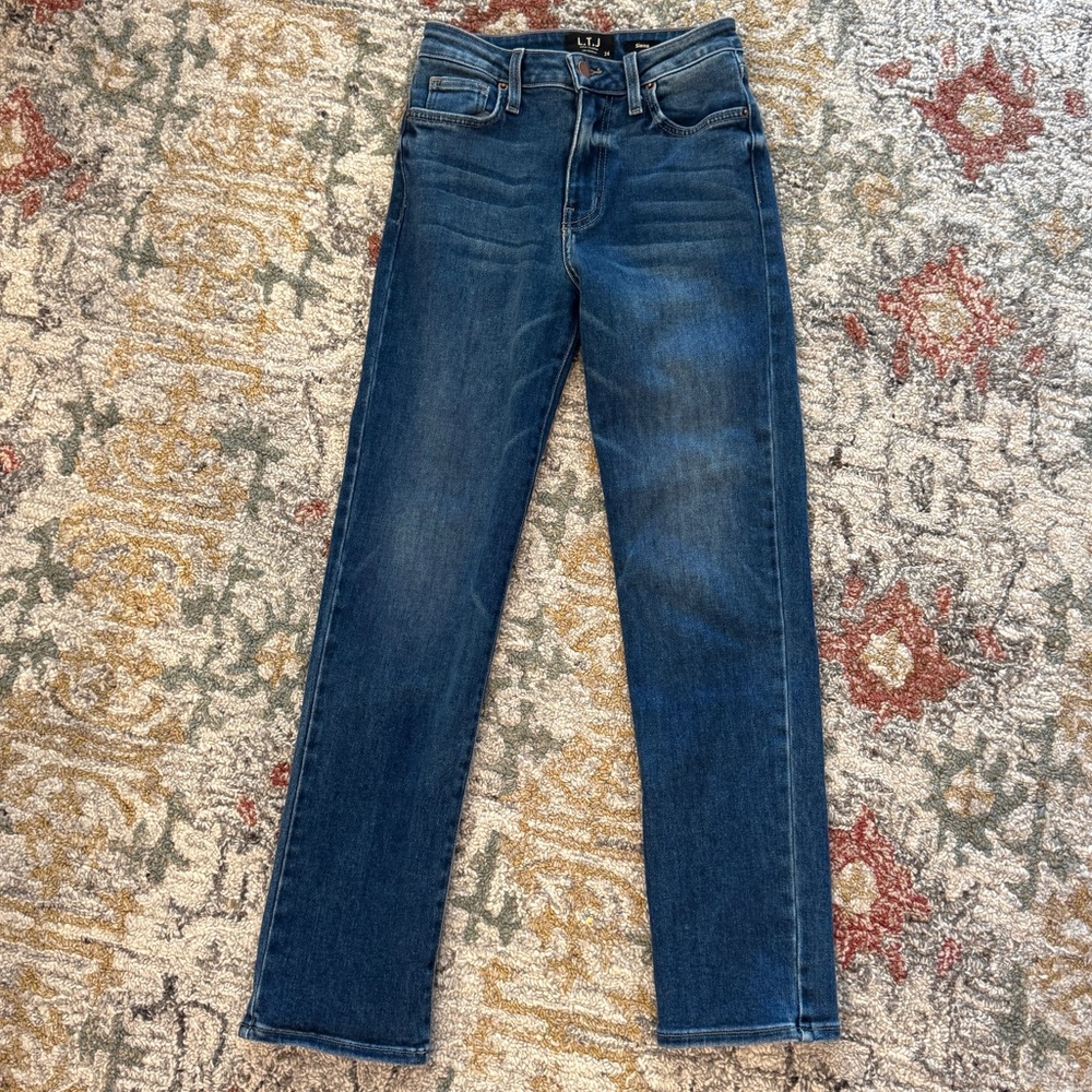L.T.J. Letter to Juliet Siena Los Angeles Blue Straight Leg Ankle Women's Jeans - Picture 3 of 14